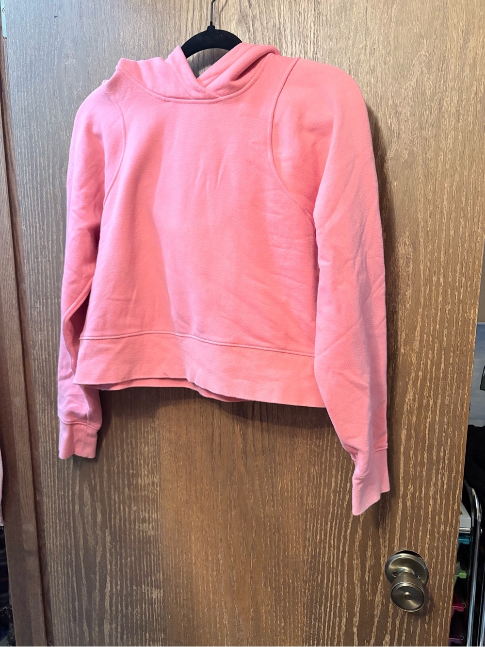 lululemon athletica Pink Cropped Hooded Sweatshirt